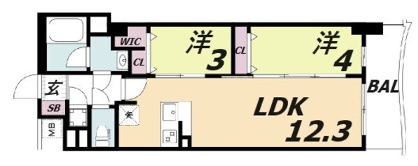 高速神戸駅 徒歩1分 4階の物件間取画像